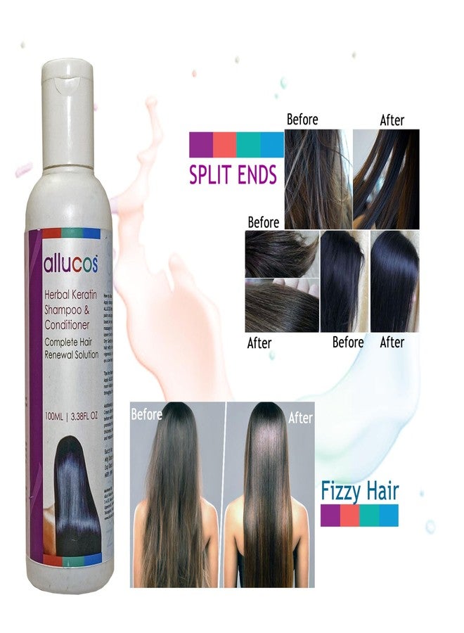 ALLUCOS Dual-Action Hair Care & Growth Kit - Scalp Stimulating Cream (50ml) + Herbal Keratin Shampoo & Conditioner (100ml) | Anti-Hair Fall, Anti-Dandruff, Hair Thickening & Healthy Scalp | 2 Units Pack - Image 4