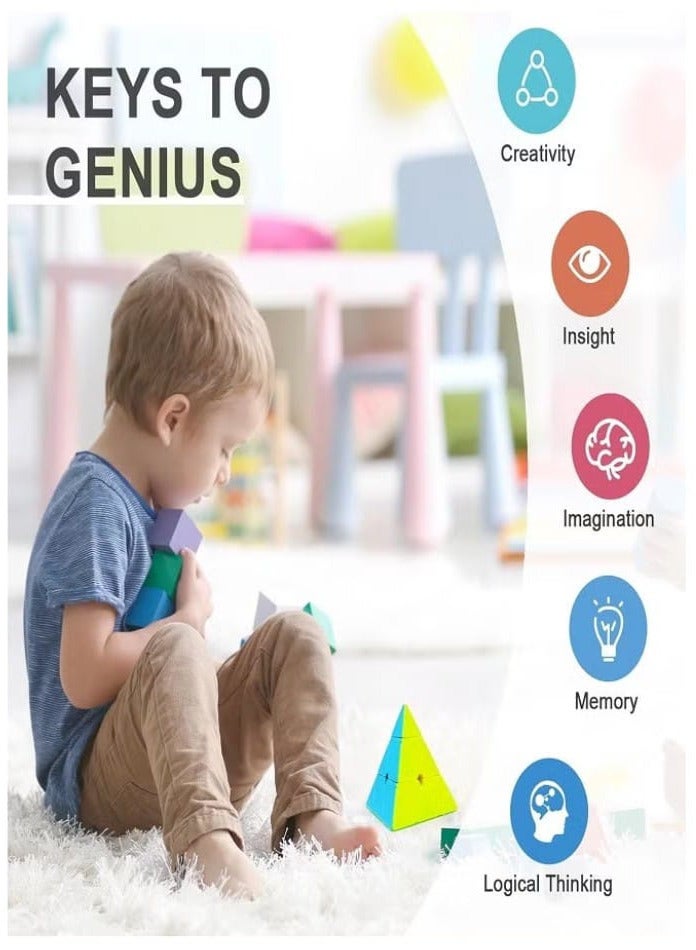 Triangle Pyramid Speed ​​Cube Stickerless Pyramid Magic Cube - Image 3