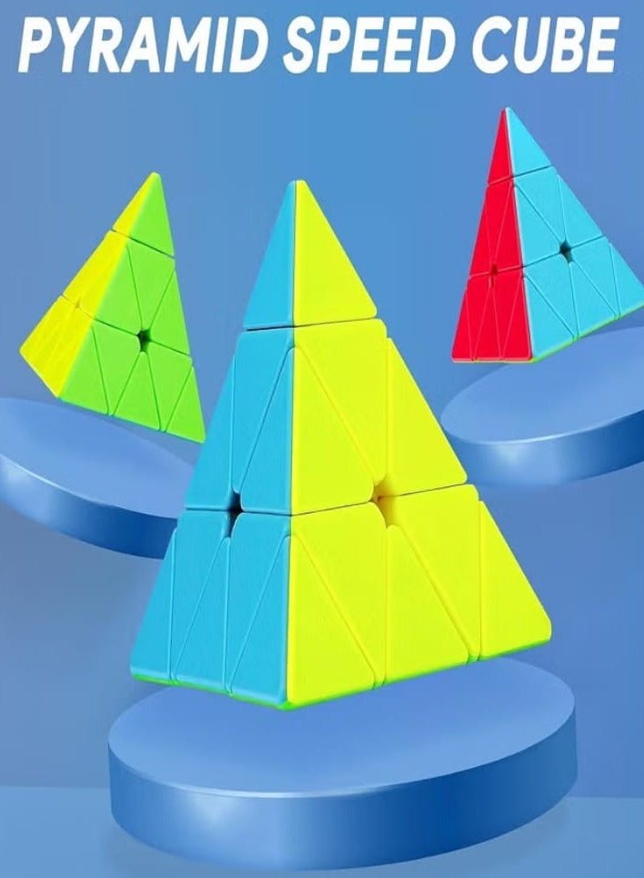 Triangle Pyramid Speed ​​Cube Stickerless Pyramid Magic Cube - Image 5
