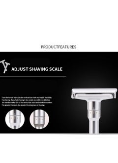 Adjustable Sharpness Double Edge Safety Razor Set Silver with 5 Blades - pzsku/Z2C1CDBA727EF6D0BCFEEZ/45/_/1658372211/af5e944c-d9b0-43fe-a2fc-b86325ecb632