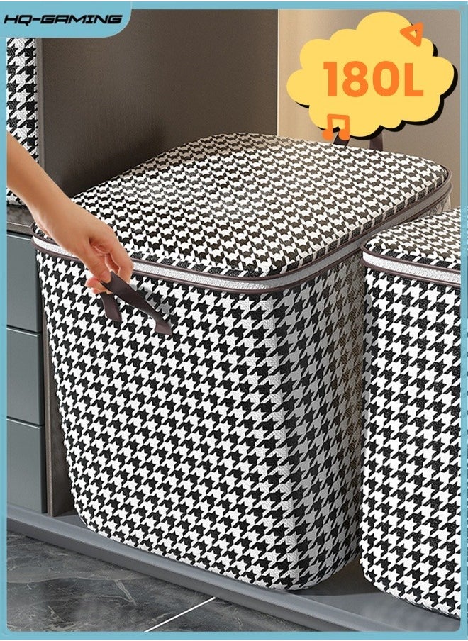 Generic Large Storage Bag Waterproof Clothing Storage Bins Foldable Closet Organizers Storage Containers Zipper Bag Handle Zipper Design for Clothing Blanket Comforters Bed Sheets Pillows and Toys  - Image 1