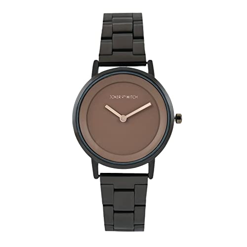 Joker & Witch Amsterdam Taupe Dial 16mm Gunmetal Stainless Steel Watch for Women - Image 1