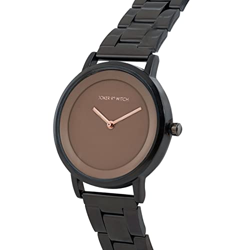 Joker & Witch Amsterdam Taupe Dial 16mm Gunmetal Stainless Steel Watch for Women - Image 4