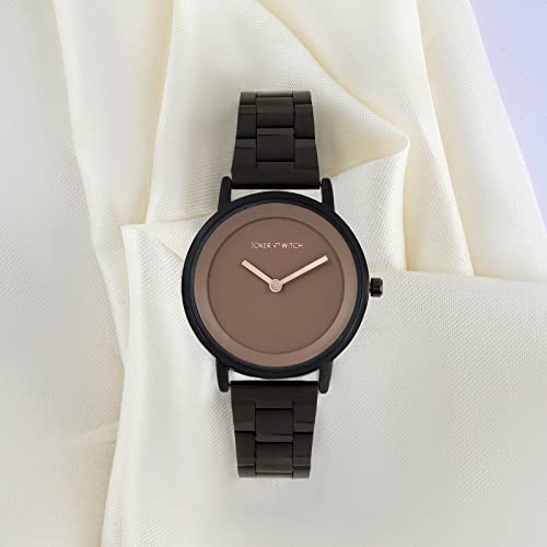 Joker & Witch Amsterdam Taupe Dial 16mm Gunmetal Stainless Steel Watch for Women - Image 3