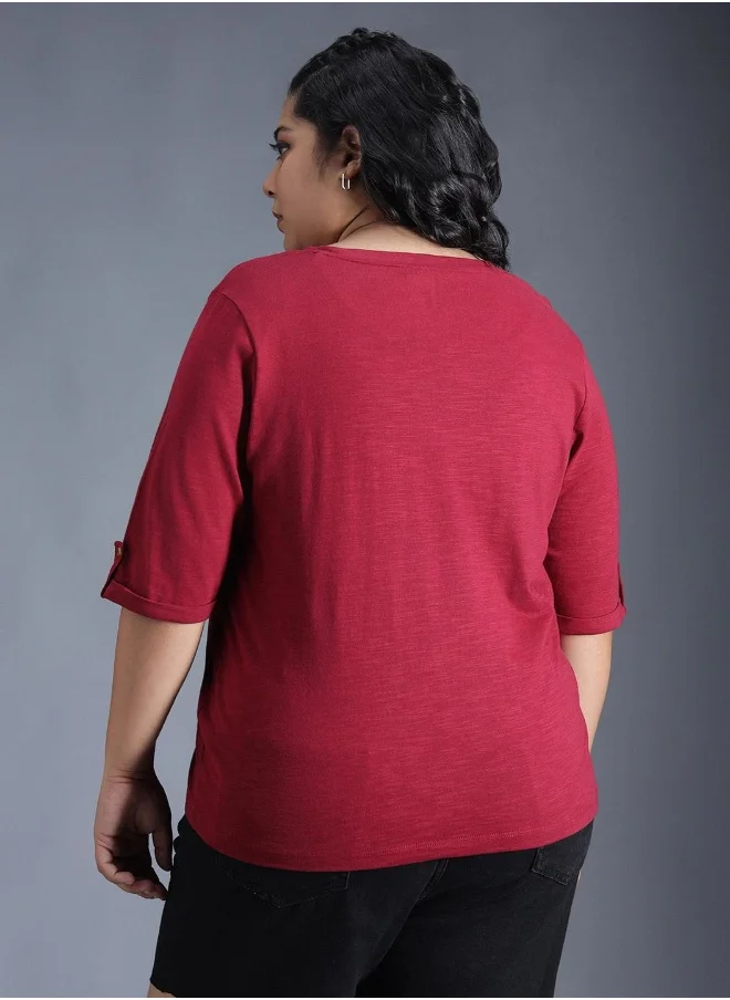 هاي ستار Women Red T-shirt