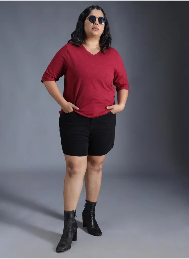 هاي ستار Women Red T-shirt