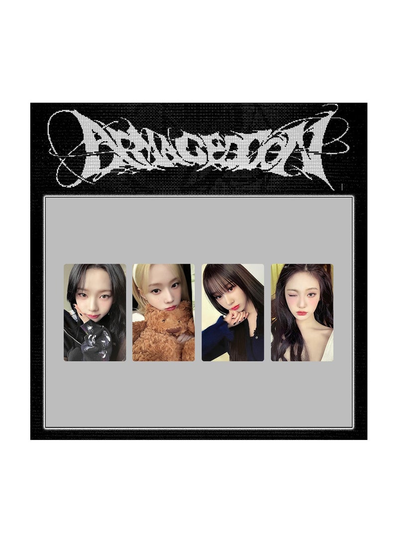 NIBEMINENT 4 Pcs Kpop AESPA Armageddon Lomo Cards Card For Fans Collection Gifts