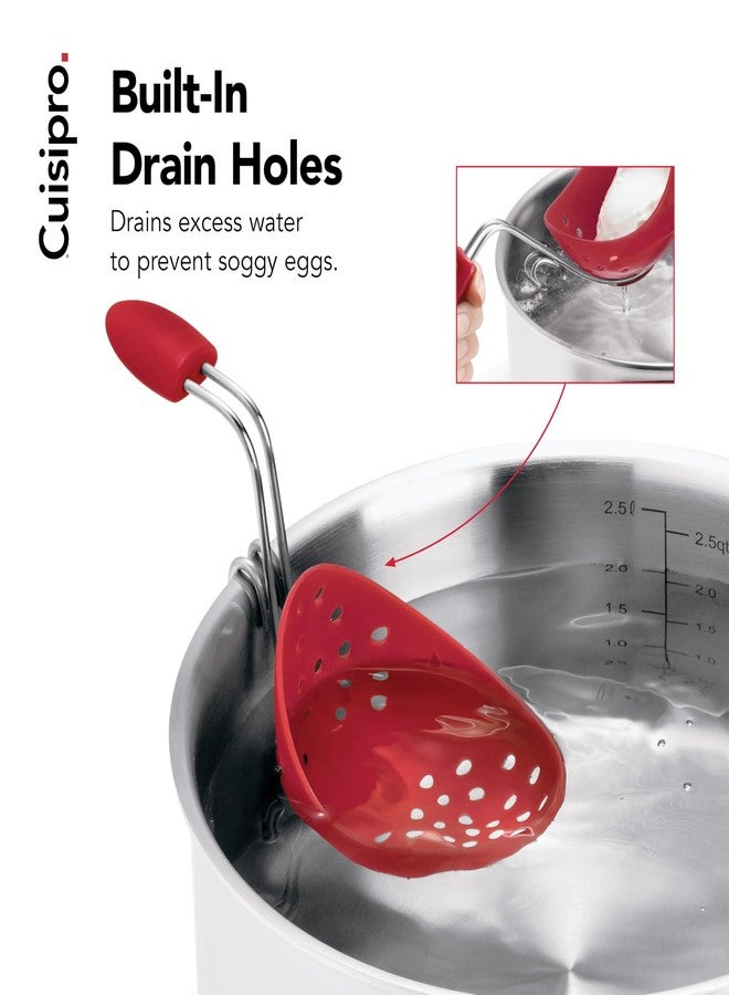 Cuisipro Browne & Co Cuisipro Egg Silicone Poacher Set of 2, Red - Image 4