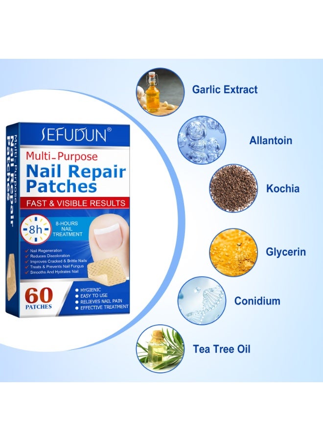 SEFUDUN nail repair patch, ingrown nails, onychomycosis, thick nails, correction patch, nail art, brittle nail care patch 60pcs - Image 5