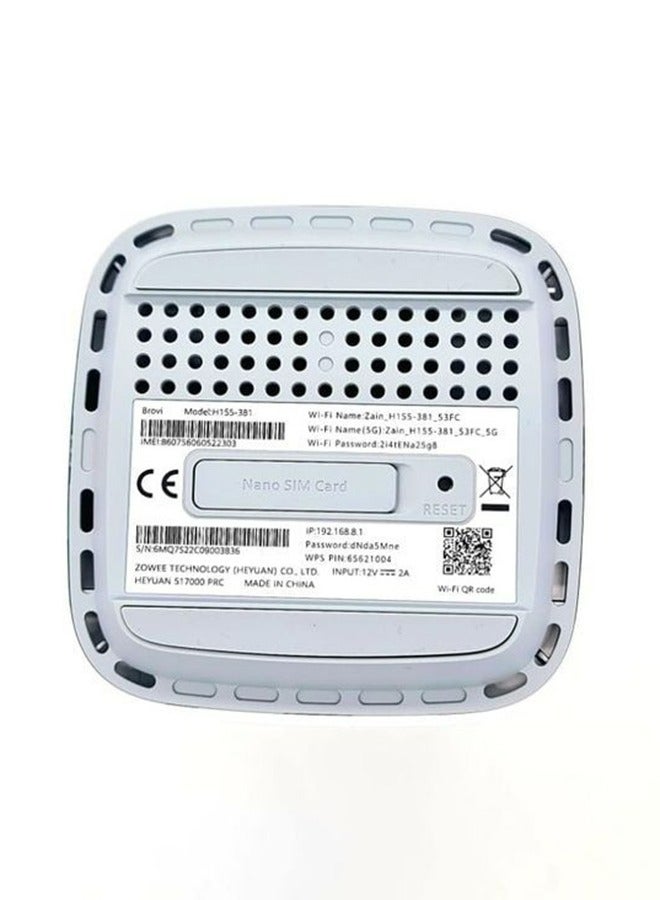 زين 5G CPE 5 يدعم جميع شرائح الاتصال H155-381 Wifi 6 أبيض أبيض - Image 4