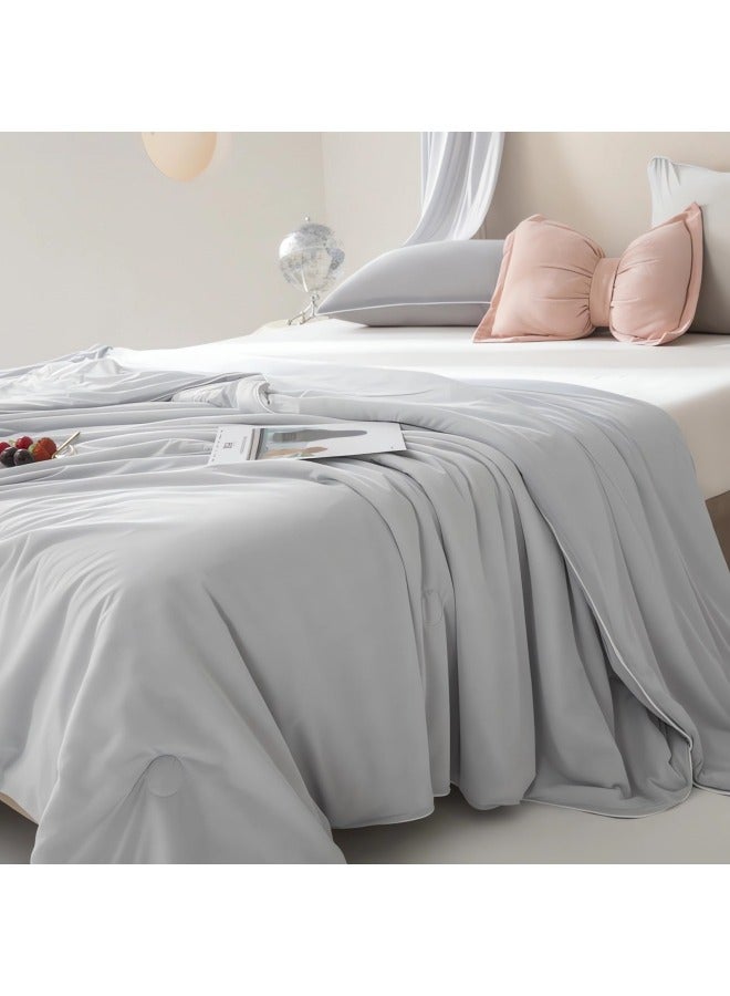 Cooling Comforter for Summer Cooling Blanket with Double-sided Cooling Fiber Soft Breathable Machine Washable Cool Lightweight Duvet,200x230cm - Image 1
