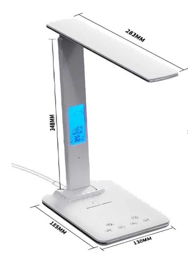 MHD 15W Student-Specific Eye Protection Desk Lamp, Multi-Function LED Desk Lamp, Smart Charging Folding Lamp - Wired White  - Image 2