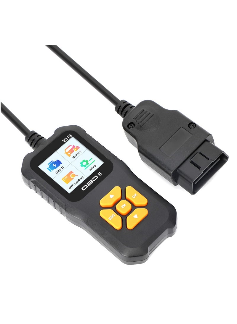 Generic - OBDII Scanner Diagnostic Tool, Vehicle Check Engine Code Readers with Reset and I/M Readiness for All Vehicles - Image 1