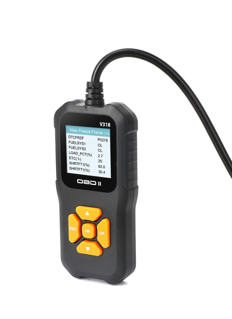 Generic - OBDII Scanner Diagnostic Tool, Vehicle Check Engine Code Readers with Reset and I/M Readiness for All Vehicles - Image 1