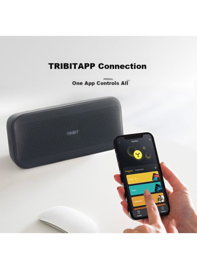 Tribit مكبر صوت ستورم بوكس فلو بلوتوث، مكبر صوت محمول مقاوم للماء في الهواء الطلق، مكبر صوت للكمبيوتر، هدية عيد ميلاد - Image 3