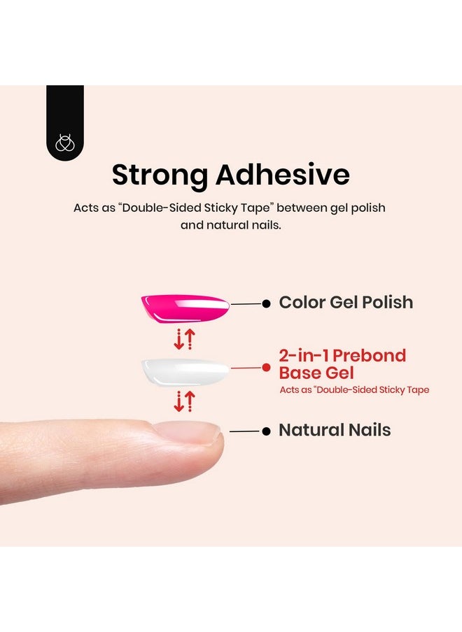 beetles Gel Polish - beetles Gel Polish Gel Base Coat, 15ml No Wipe Prebond Base Gel Nail Polish Long Lasting Soak Off U V Nail Lamp Base Coat Upgraded Formula for Salon DIY Nail Art Design Manicure Valentines Day Gifts - Image 1