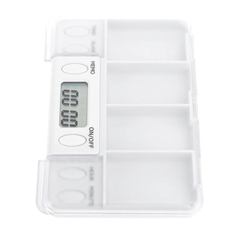 Smart Pill Box White - Intelligent Multi-Reminder Function Electronic Medication Dispenser with Multi-Compartment Design Portable Medicine Storage Case for Home Travel Forgetful Users & Busy Individua - Image 5