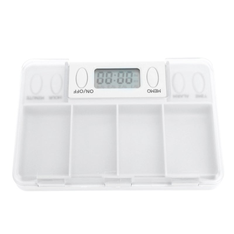 Smart Pill Box White - Intelligent Multi-Reminder Function Electronic Medication Dispenser with Multi-Compartment Design Portable Medicine Storage Case for Home Travel Forgetful Users & Busy Individua - Image 4