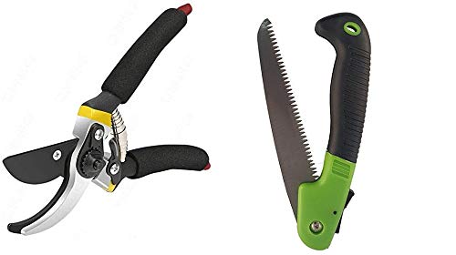 Birud Garden Shears Sharp Cutter Pruners Scissor and Garden Hand Saw Tools Cutting Sawing Pruning Tree Branch - Image 1