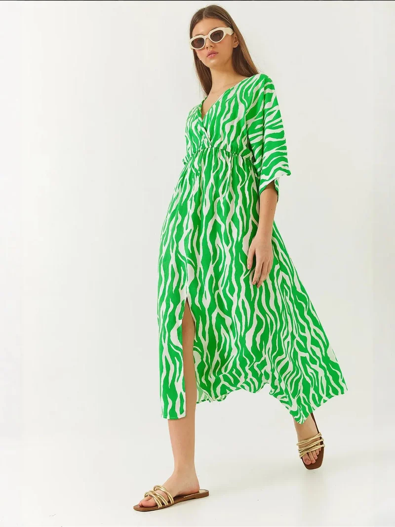 بيانكو لوتشي فستان ماكسي بنقوش لوتشي