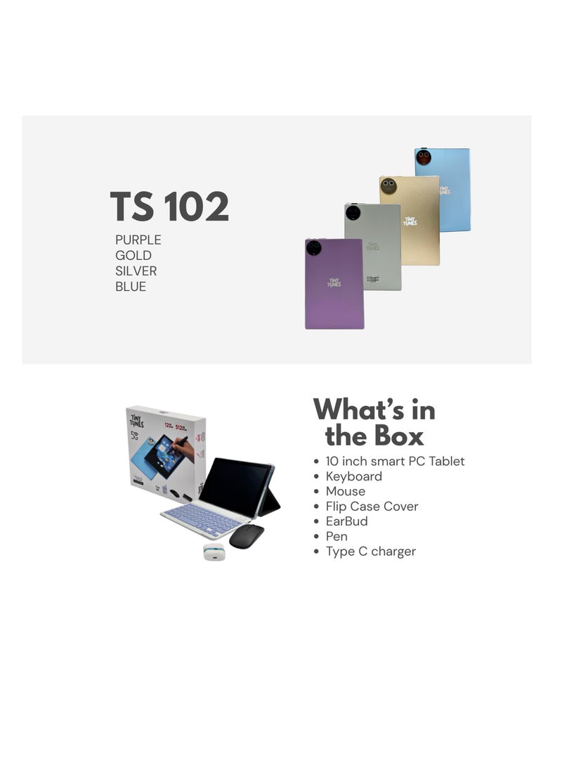 Tiny Tunes TS 102 Smart Tablets 5G 12GB RAM 512GB ROM  - Image 3