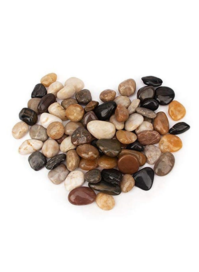 CFKJ [18 Pounds] Pebbles Aquarium Gravel River Rock, Natural Polished Decorative Gravel,Garden Ornamental River Pebbles Rocks, Mixed Color Fish Tank Stones，Polished Gravel for Landscaping (Multicolor) - Image 4