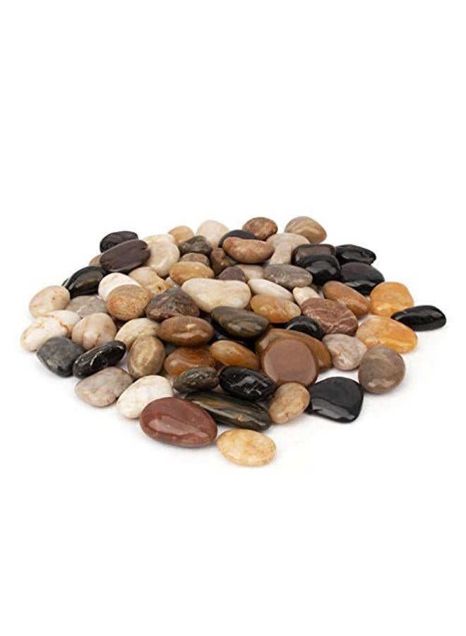 CFKJ [18 Pounds] Pebbles Aquarium Gravel River Rock, Natural Polished Decorative Gravel,Garden Ornamental River Pebbles Rocks, Mixed Color Fish Tank Stones，Polished Gravel for Landscaping (Multicolor) - Image 3