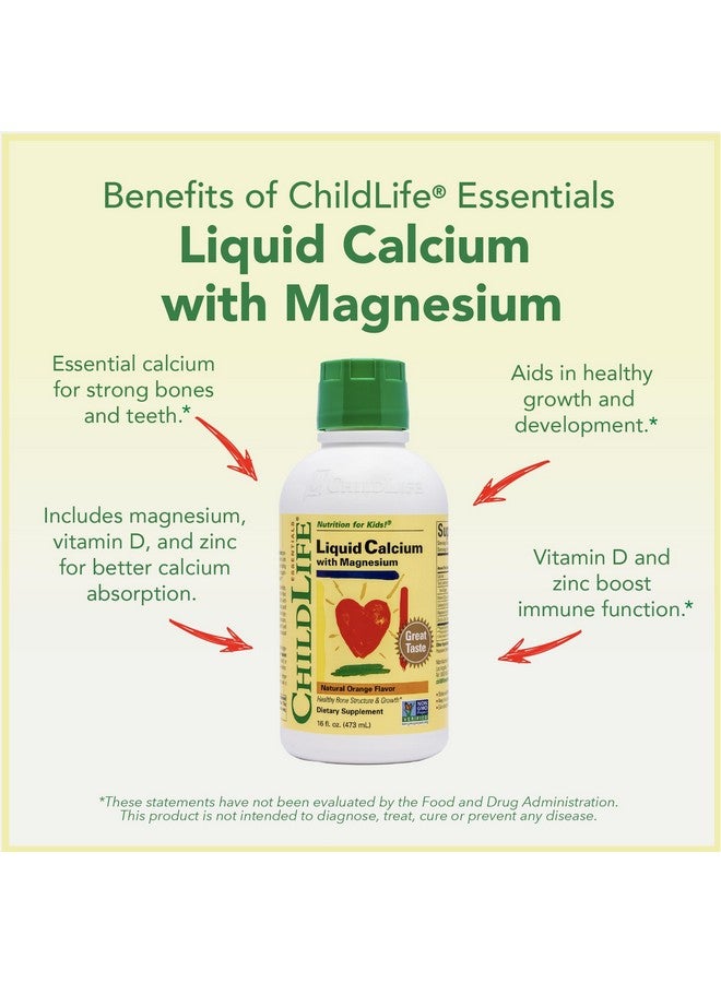 ChildLife Essentials Liquid Calcium Supplement for Kids - Baby Calcium with Magnesium, Zinc, and Vitamin D3 - Orange Flavor, 16 fl oz (2 Pack) - Image 4