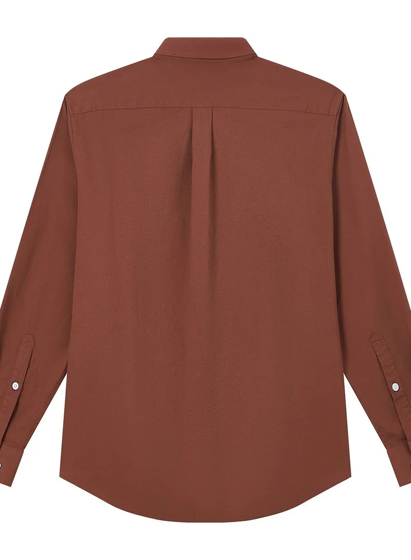 GIORDANO  Men’s Cotton Slim Oxford Shirt with Embroidery for Men | Best Price UAE