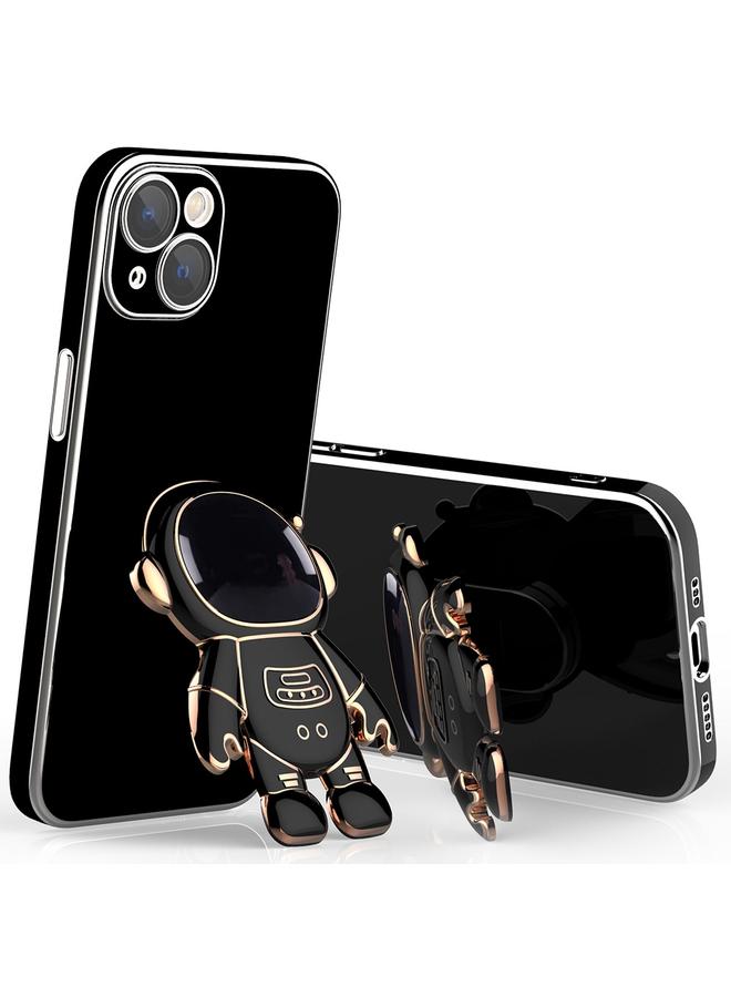 زبون جراب لهاتف iPhone 12 مطلي بحامل رائد فضاء مع فيلم عدسة - Image 1