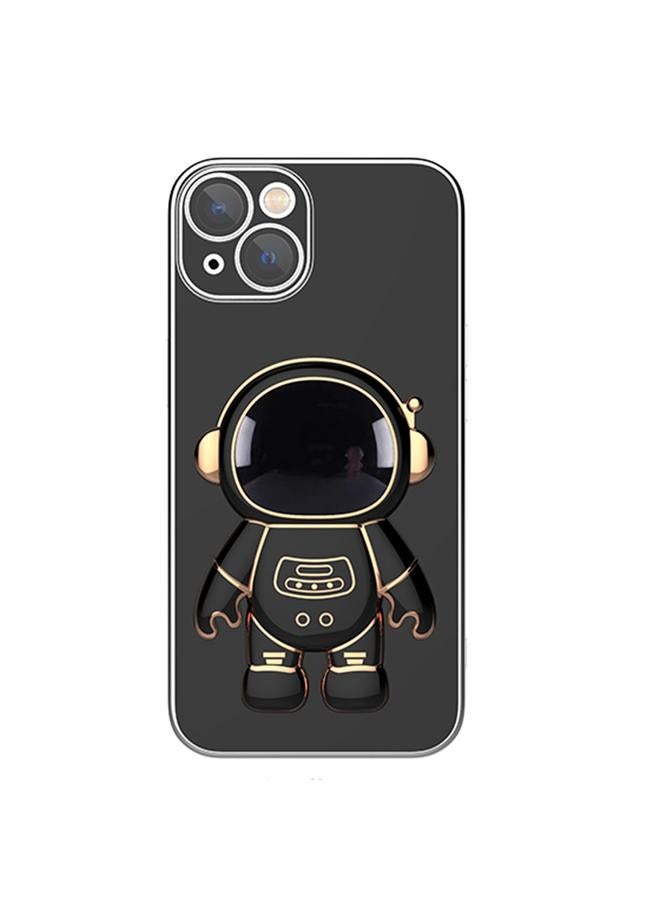 زبون جراب لهاتف iPhone 12 مطلي بحامل رائد فضاء مع فيلم عدسة - Image 2