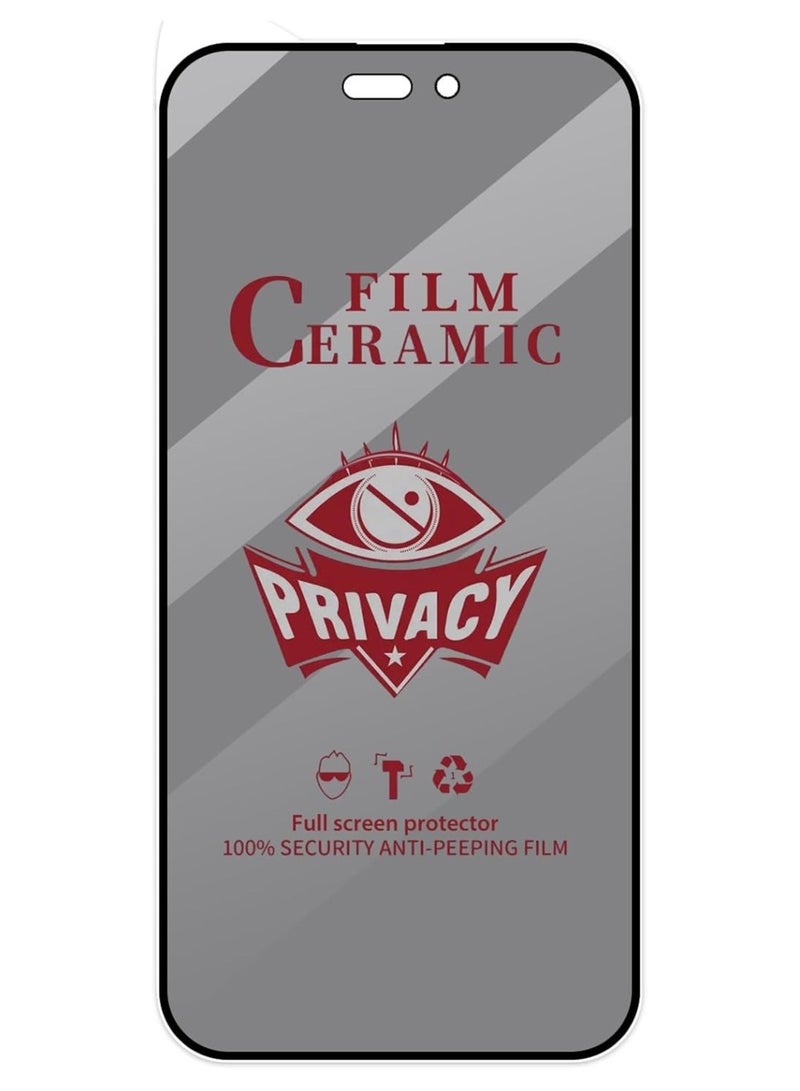 iPhone 16 Matte Privacy Ceramic Screen Protector Film Matte Full Adhesive Flexible [Not A Glass] Full Adhesive Flexible Film For Iphone 16 5G - Image 2