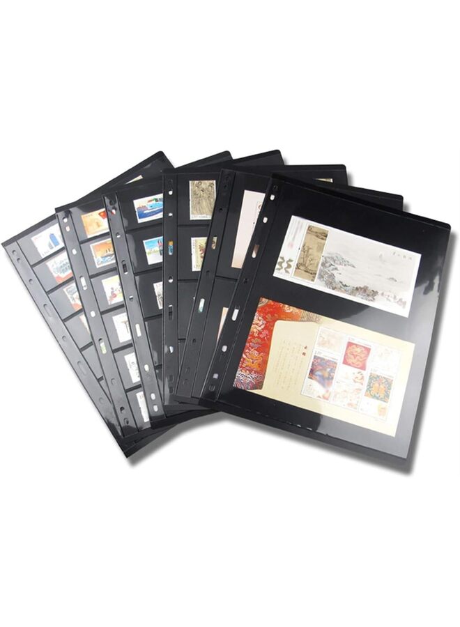 10 أوراق من صفحات الطوابع، صفحات ألبوم الطوابع لهواة جمع الطوابع، صفحات الطوابع لمجلد ألبوم الطوابع بأكمام مجلد قياسية ذات 9 فتحات لهواة جمع الطوابع - Image 4