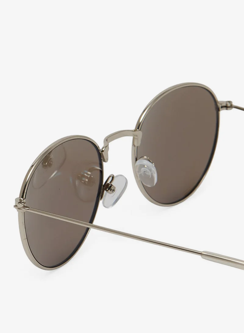 Redtag Boys Blue And Gold Round Sunglasses