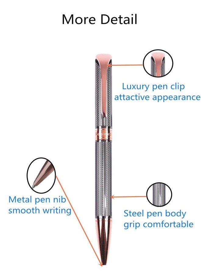 Penneed Ballpoint Pen with Gift Box, Retractable Pen for Men Women Executive Business Office School Supplies, Refillable 1.0mm Black Ink B5 (Gray) - Image 2