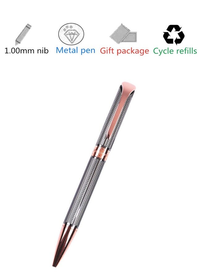 Penneed Ballpoint Pen with Gift Box, Retractable Pen for Men Women Executive Business Office School Supplies, Refillable 1.0mm Black Ink B5 (Gray) - Image 4