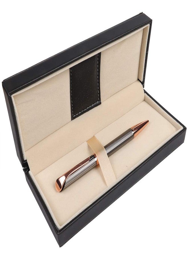 Penneed Ballpoint Pen with Gift Box, Retractable Pen for Men Women Executive Business Office School Supplies, Refillable 1.0mm Black Ink B5 (Gray) - Image 1