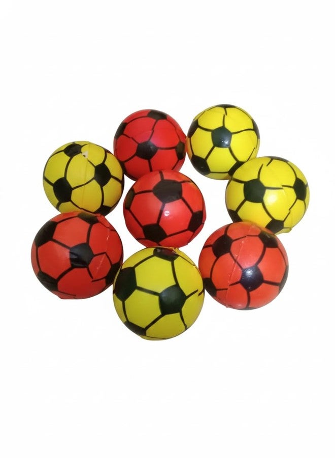 INDIAN FUN ZONE Mini Soft Football Style Ball for Kids | Small Size Indoor & Outdoor Play | Lightweight for Stress Relief & Fun (Pack of 8) Colours May Vary - Image 1