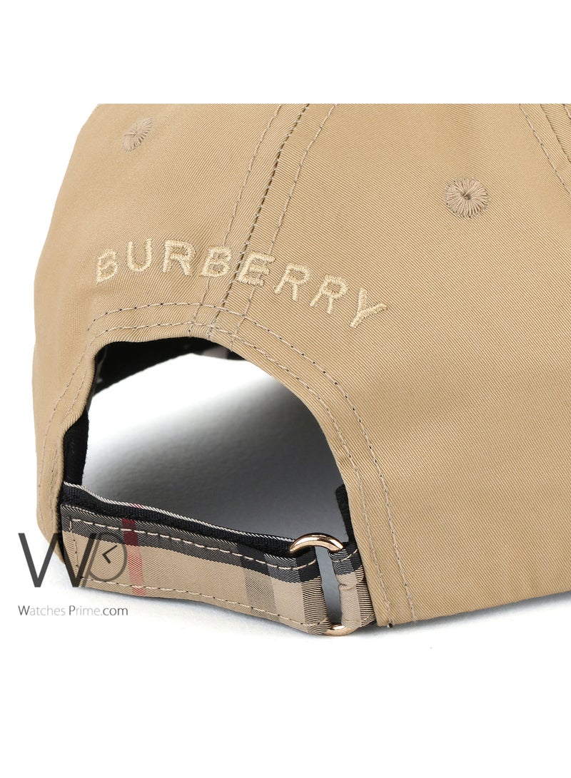 BURBERRY Burberry Cap Beige Color Cotton Baseball Hat For Men - Image 3