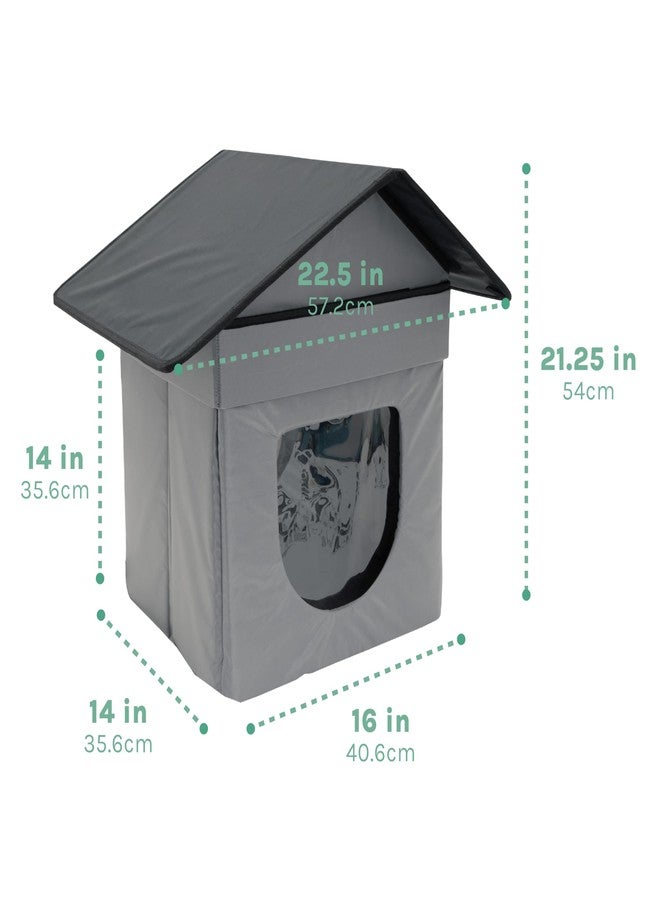 Kitty City Outdoor Stackable Cat House, Cat Cube, Water Resistant Condo, Outdoor Heated Cat House - Image 2