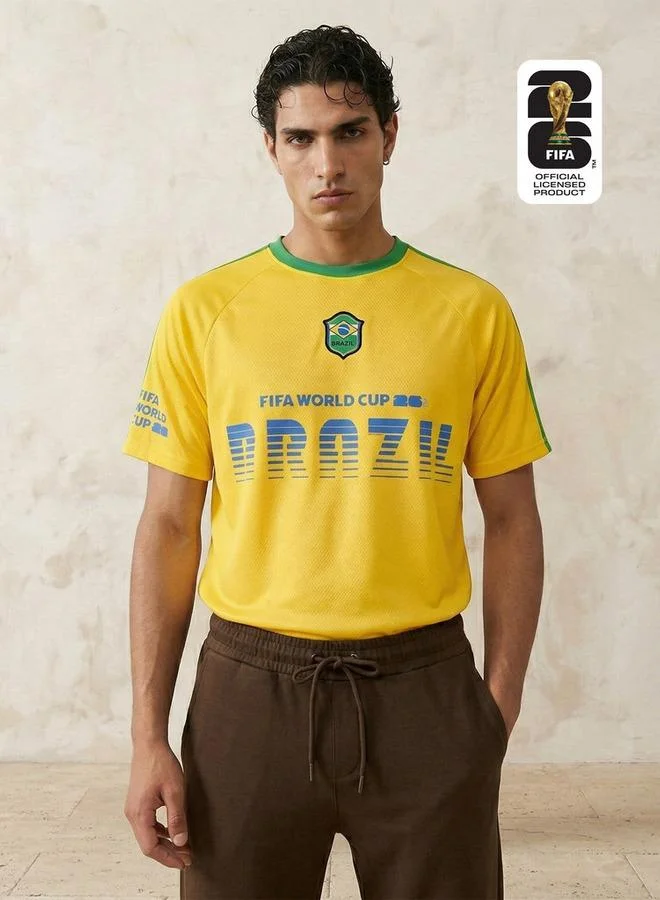 سبلاش اكتف FIFA 26 Brazil Men Crew Neck Short Sleeve T shirt
