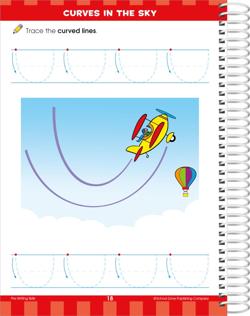 School Zone - Big Preschool Workbook - 320 Spiral Pages, Ages 3 to 5, Colors, Shapes, Numbers, Early Math, Alphabet, Pre-Writing, Phonics, Following Directions, and More (Big Spiral Bound Workbooks) - Image 4