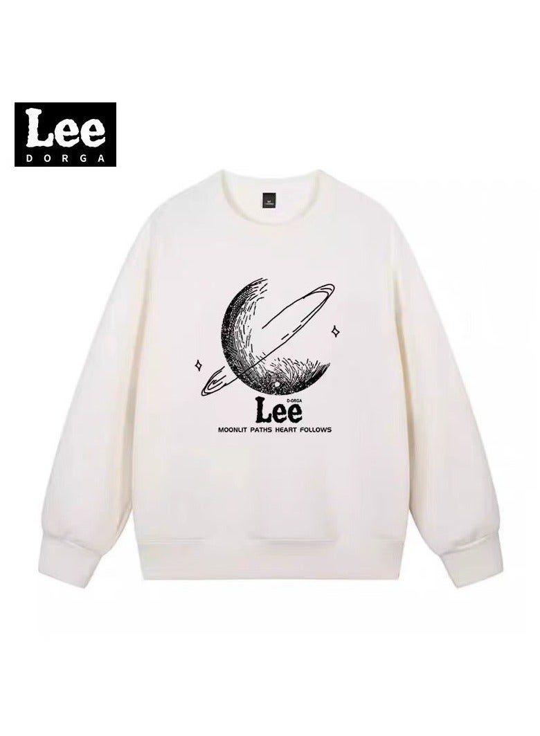 LEE Lee Brand Hoodie Loose Casual Round Neck Long Sleeved Hoodie 