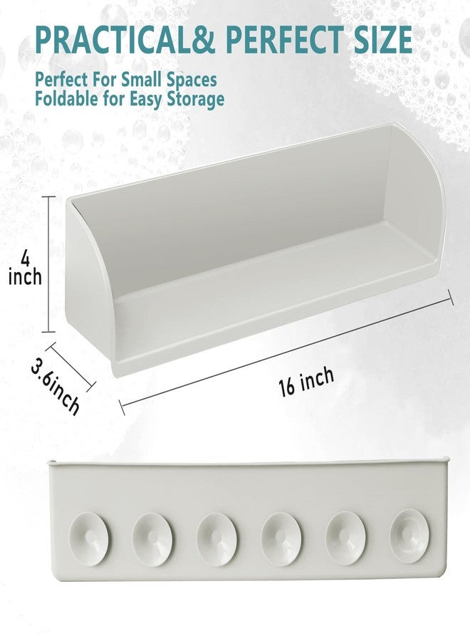 FAILUN Splash Guard for Bathtub, Silicone Bathtub Splash Guard for Kids, Bath Toy Holder & Storage, Shower Guards to Keep Water in Shower, Soft, Safe, Easy to Install - Image 2