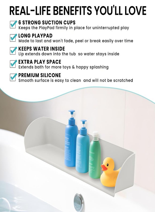 FAILUN Splash Guard for Bathtub, Silicone Bathtub Splash Guard for Kids, Bath Toy Holder & Storage, Shower Guards to Keep Water in Shower, Soft, Safe, Easy to Install - Image 3