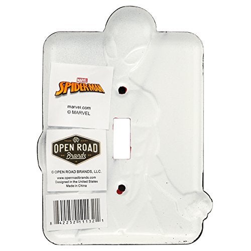 Open Road Brands Marvel Spider-Man Embossed Metal Light Switch Plate Decoration for Bedroom or Man Cave - Image 3