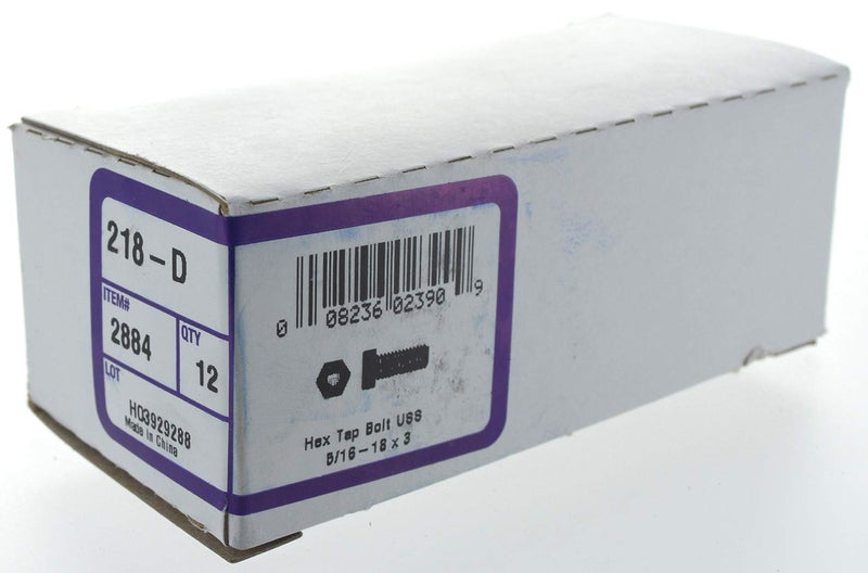Hillman 2884 Hex Tap Bolt, 5/16-18 X 3-Inch, 12-Pack , Zinc - Image 3