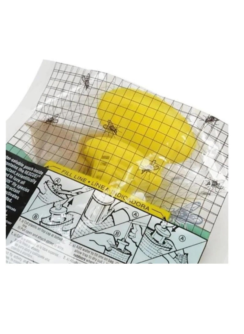 OASIS-TH 5 Packs Hanging Fly Trap Disposable Fly Catcher Bag Mosquito Trap Catcher Fly Wasps Insects Beetle Killer Fly Trap for Outdoor Use - Image 4