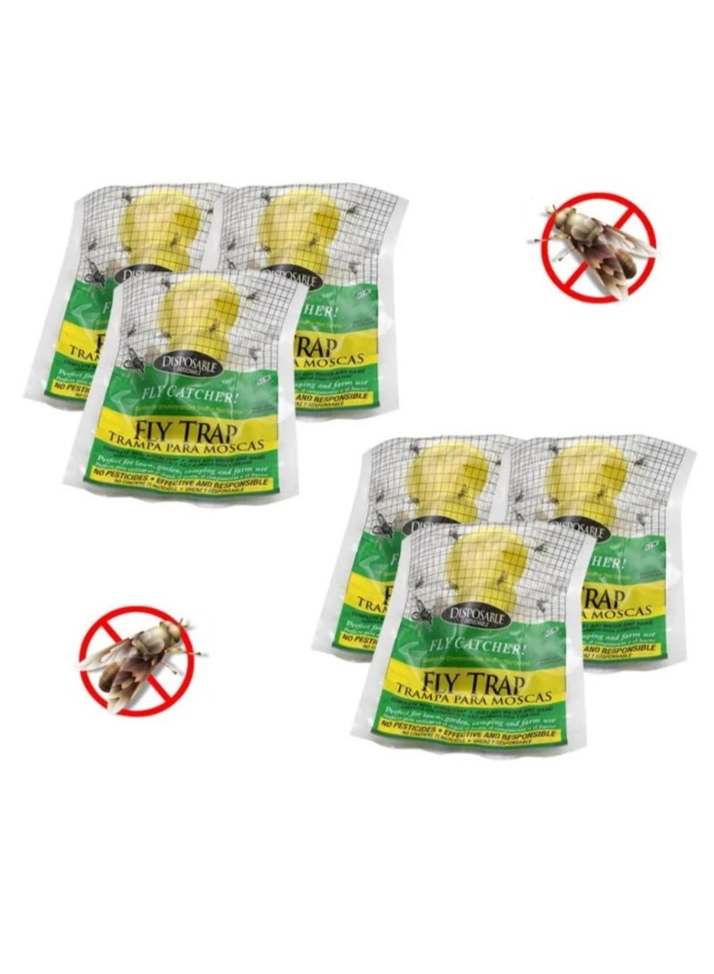 OASIS-TH 5 Packs Hanging Fly Trap Disposable Fly Catcher Bag Mosquito Trap Catcher Fly Wasps Insects Beetle Killer Fly Trap for Outdoor Use - Image 2