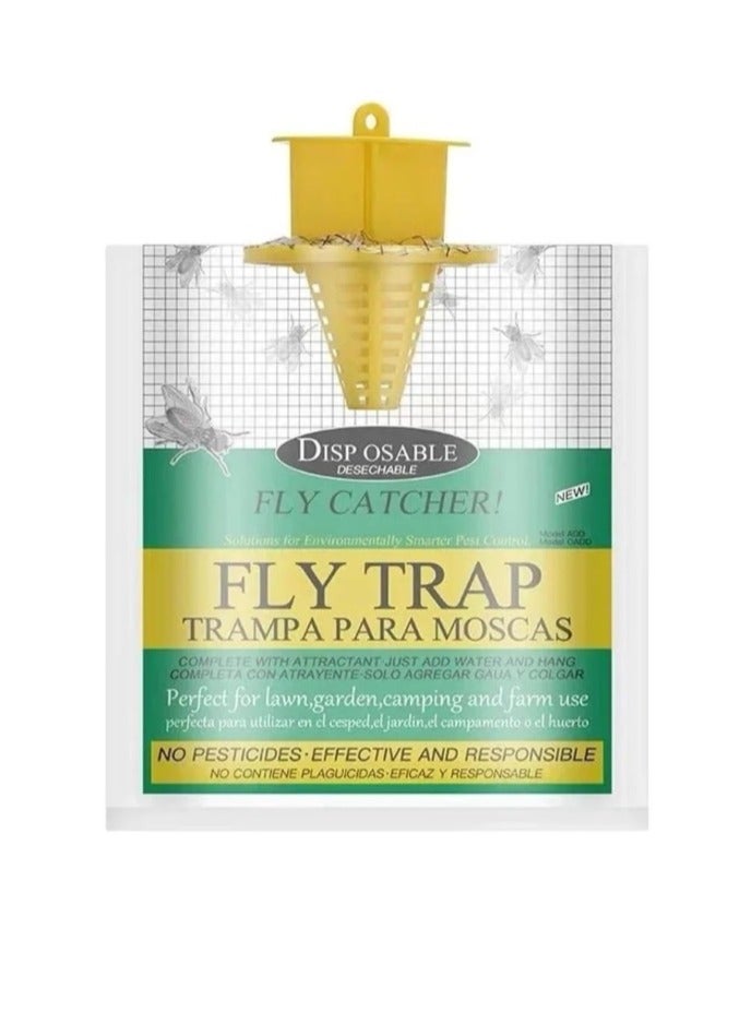 OASIS-TH 5 Packs Hanging Fly Trap Disposable Fly Catcher Bag Mosquito Trap Catcher Fly Wasps Insects Beetle Killer Fly Trap for Outdoor Use - Image 1